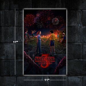 Stranger Things season 3 poster - 11x17 wall art print merch gift netflix series